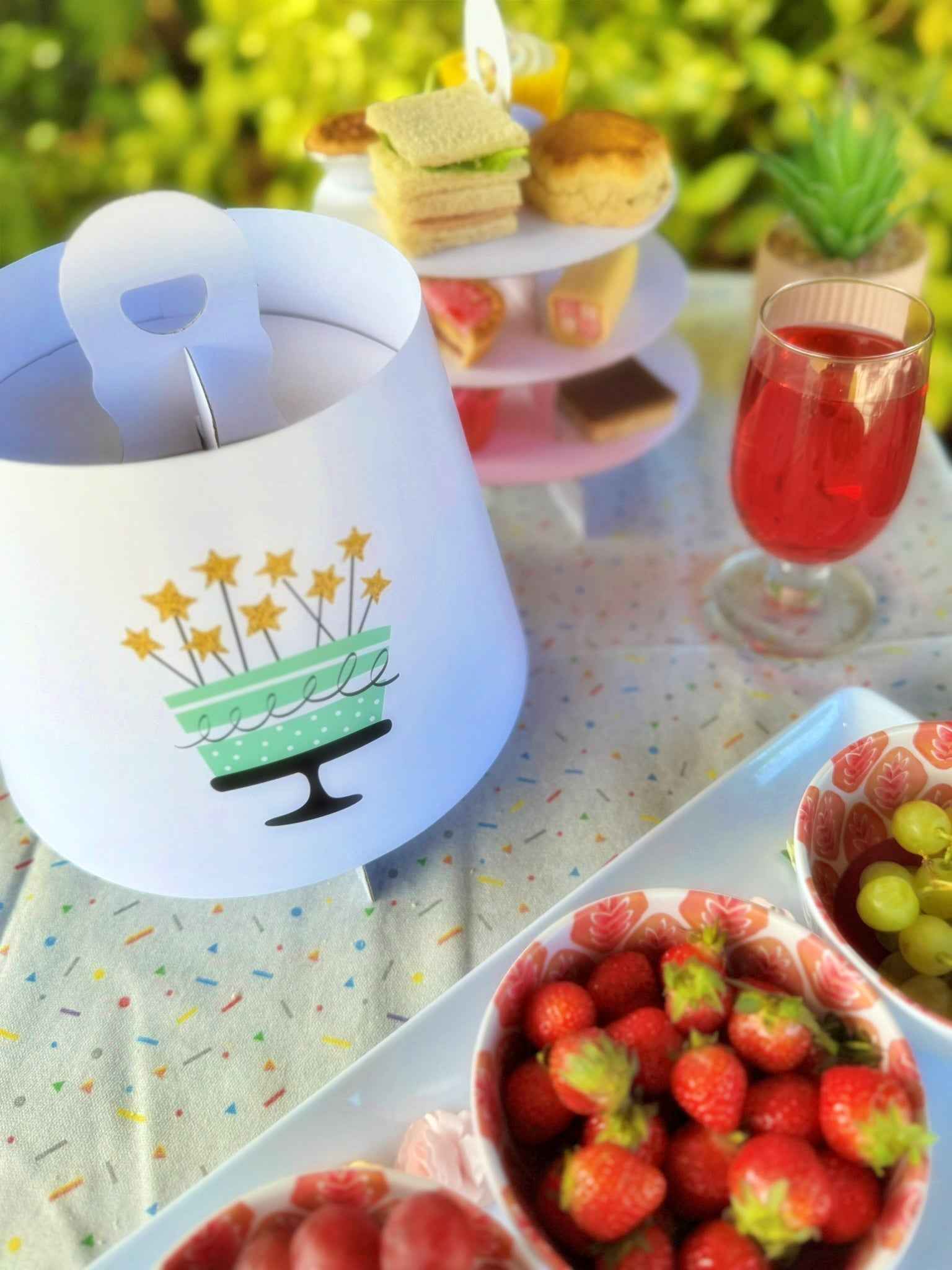 10 x Birthday Cake Afternoon Tea Stands - 3 Tier
