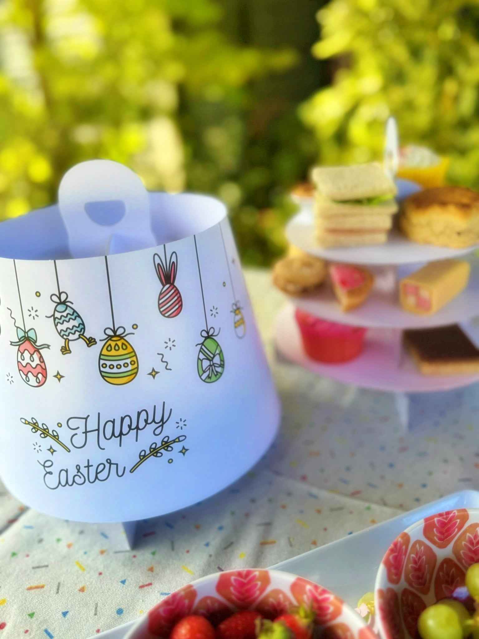 10 x Happy Easter Afternoon Tea Stands - 3 Tier