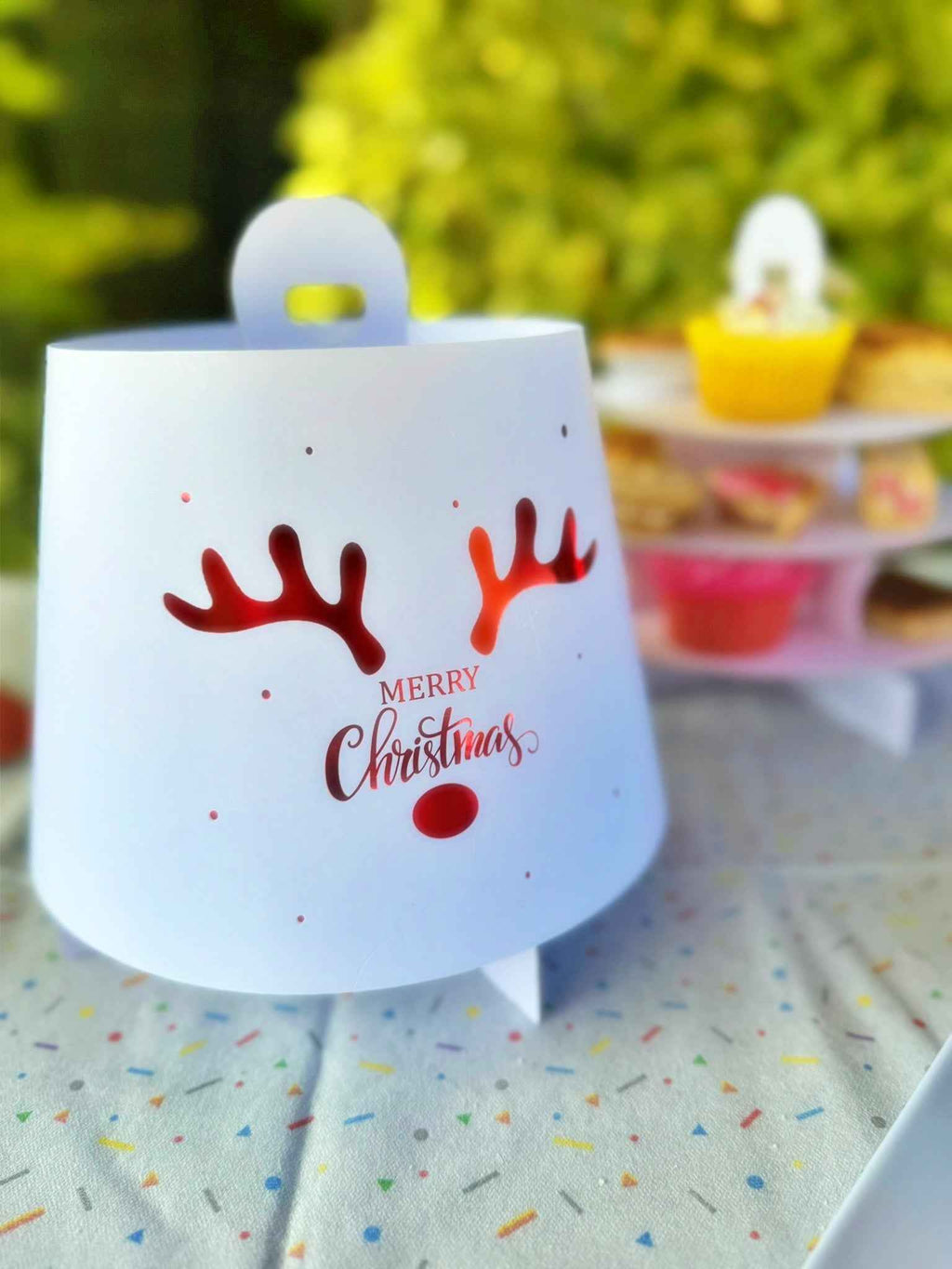 10 x Merry Christmas Afternoon Tea Stands - 3 Tier
